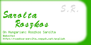 sarolta roszkos business card